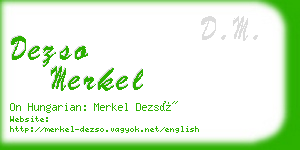 dezso merkel business card